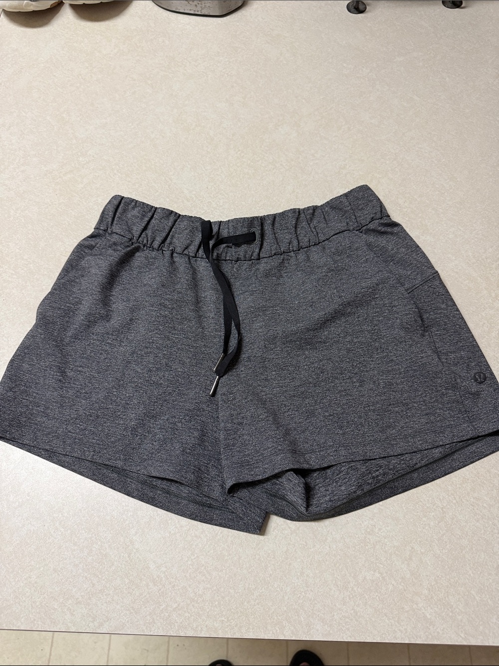 lululemon athletica Charcoal Gray Athletic Shorts with Drawstring